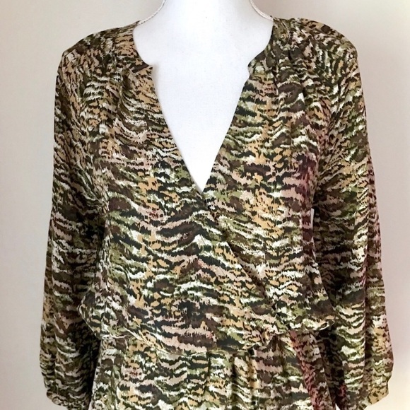 Joie Brown Molly Animal Print Night Out Dress Size M - Picture 3 of 9